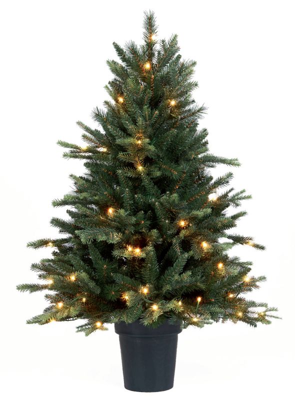 Luidspreker voor schattig Mini kerstboom groen met lichtjes 110 cm – Kerstbomen verhuur – Kerstbomen  huren | De Kerstboomspecialist